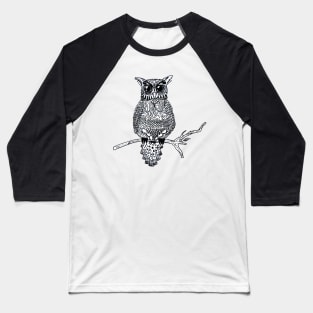 Monochrome Owl Baseball T-Shirt